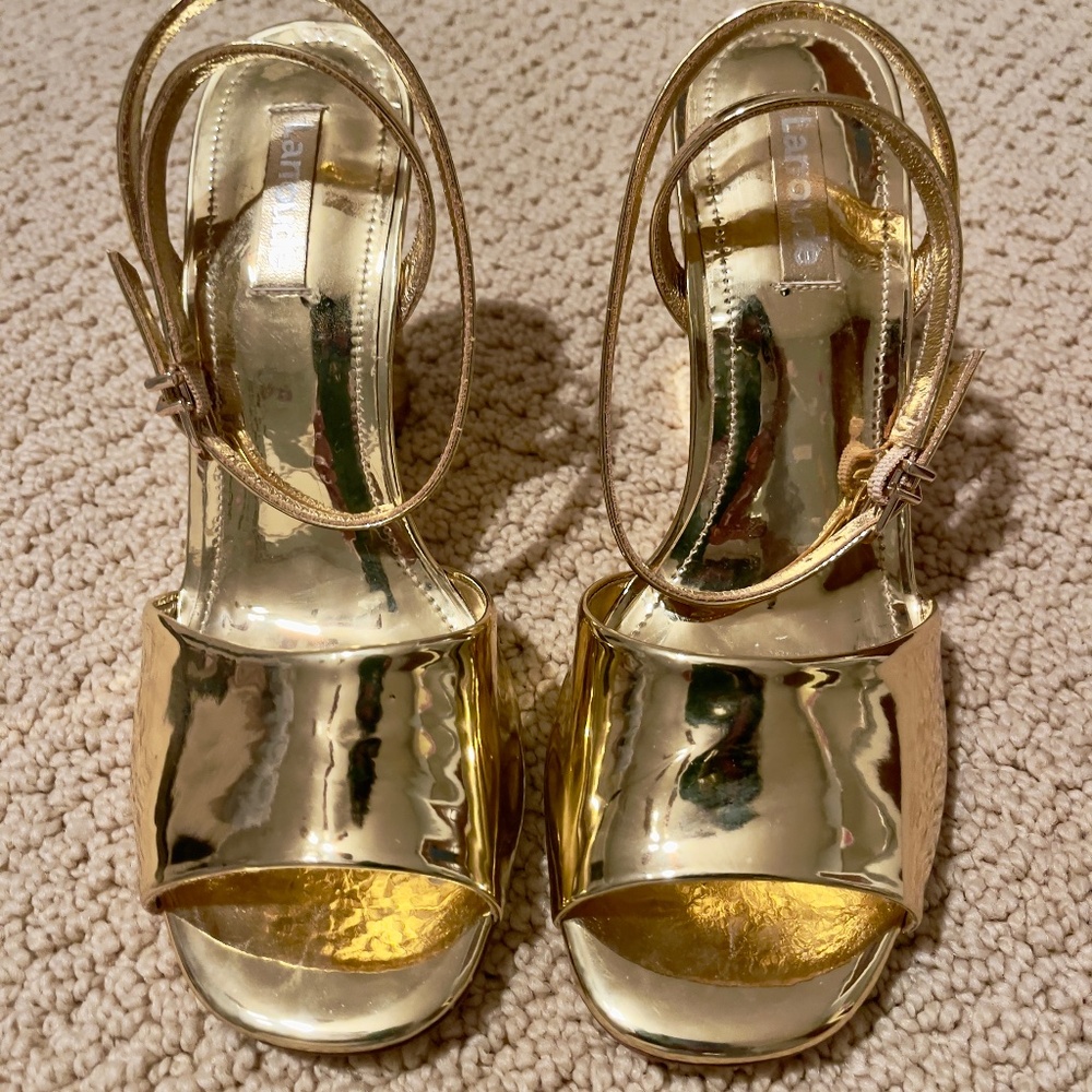 Yves Wedge In Gold Specchio Larroudé 8